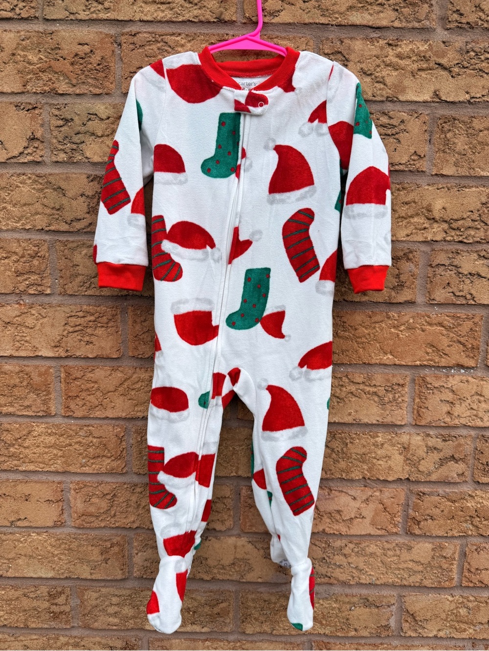 🌿10/$25 • Carters Christmas Print Fleece Footed Zip Sleeper